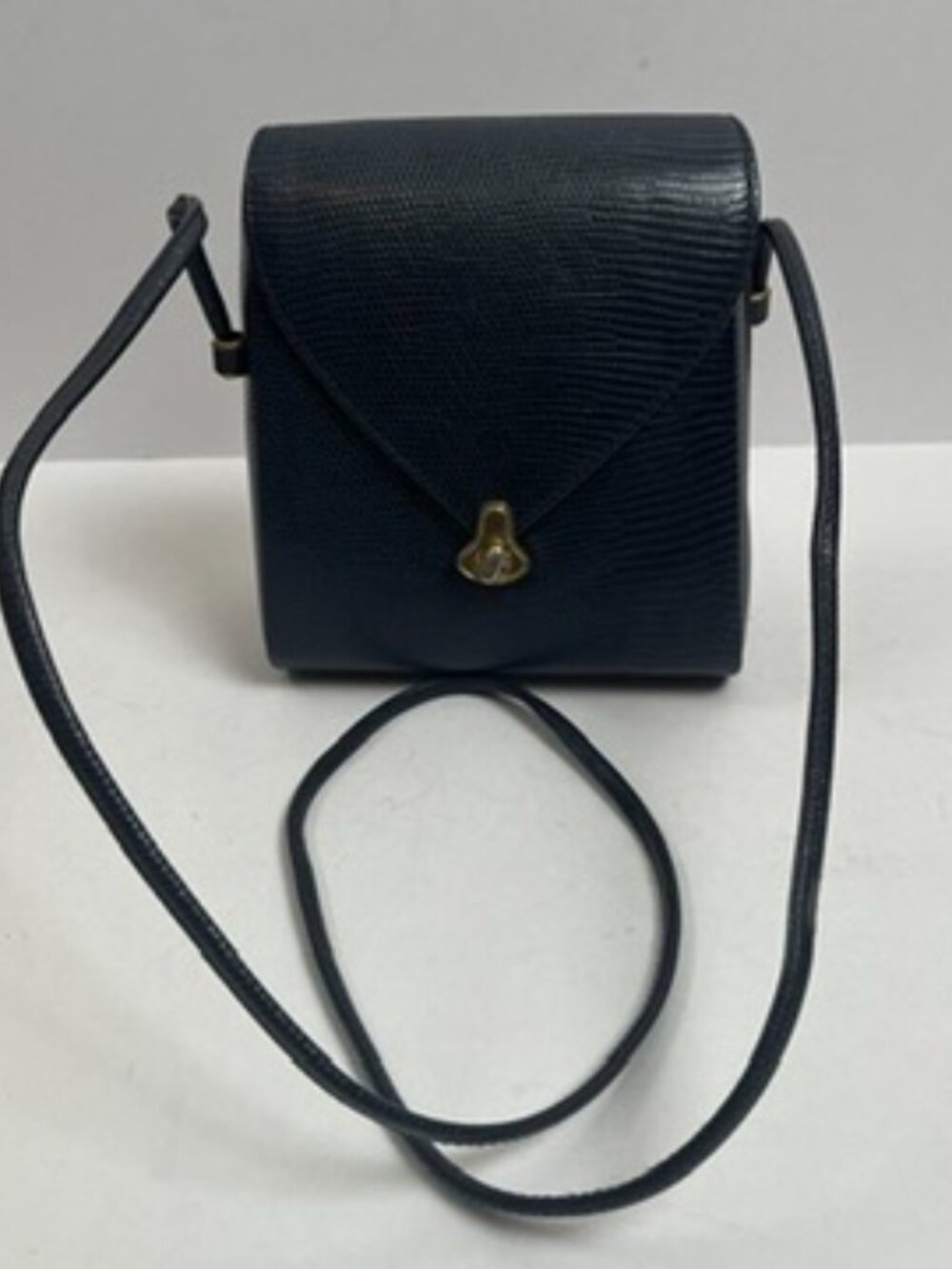 Vintage Navy Blue Crossbody Bag
